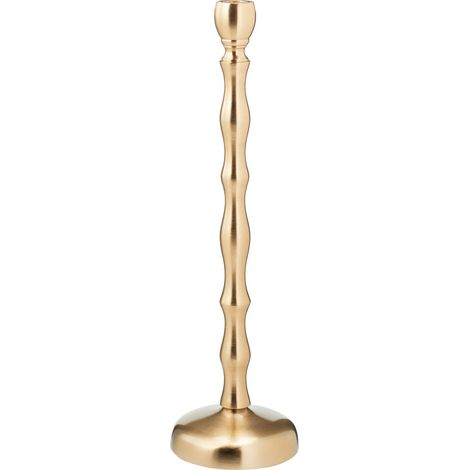Candeliere portacandela in alluminio color oro per decorazione ambienti -27 cm (1/2)
