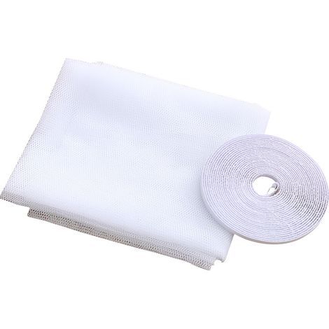 Zanzariera per finestra 150 x 200 cm, in nylon a maglia fitta con nastro adesivo. (1/3)