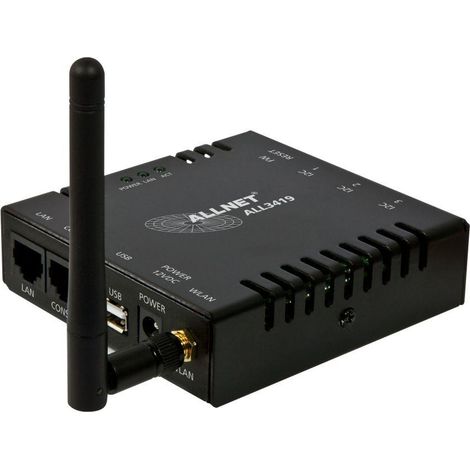 Allnet ALL3419 Termostato Nero con sensore di temperatura
