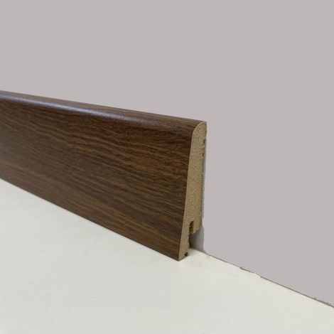 €1,69 - BATTISCOPA ZOCCOLINO in FIBRA DI LEGNO 60x15 Vari decori, Parquet, Laminati, SPC, LVT (prezzo al metro)-NOCE O ROVERE THERMO