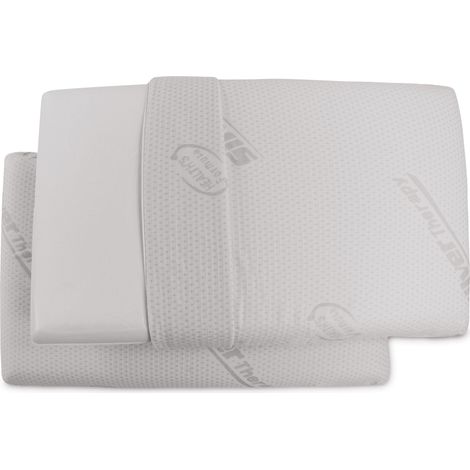 Baldiflex Coppia di Cuscini in Memory Foam forma classica a saponetta fodera Silver Safe dimensione 70x40 cm (1/4)