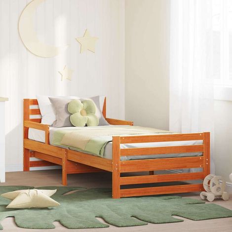 Cadre de lit-Structure de lit Brun cire 80 x 200 cm Bois d'ingénierie 298078 (1/5)