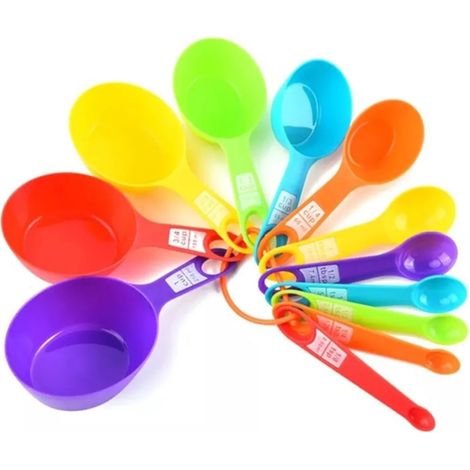12 cuillères à soupe doseuses en plastique PP graduées, lot de 12 pour pâtisserie cuisine (1/5)