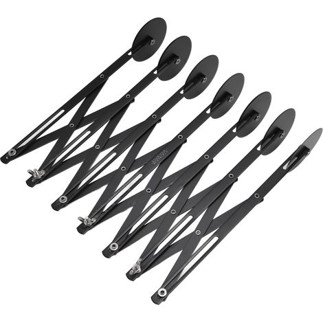Couteau à pâte en acier inoxydable, roulette à pizza extensible, rouleau à pâtisserie multiroues, 7 roues (1/5)