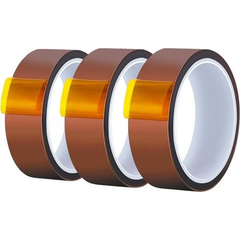 3 rouleaux de ruban adhésif haute température, 30 mm x 50 m, ruban de sublimation pour presse à chaud, ruban de transfert thermique sans résidus. (3 cm x 50 m, 3 pièces) (1/5)