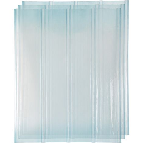 SWANEW Piastra di copertura, ondulata, poliestere rinforzato con fibra di vetro, trasparente, l.90 x L.1,20 cm, spessore 2 mm, 3 pezzi (1/5)