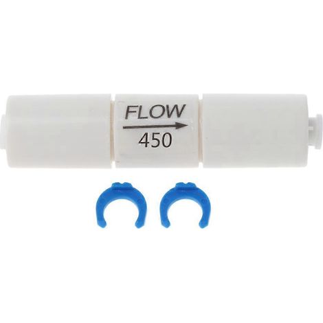 Limiteur de débit à insertion de 6,35 mm (1/4 pouce), compatible avec les systèmes de purification d'eau par osmose inverse de 300/450/800 ml, 2-450 ml (1/5)