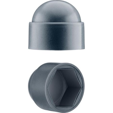 50 pcs Cacheécrous M10 pour clé de 17 Anthracite Bouchetrou (1/4)