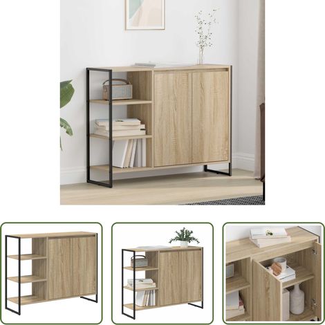 vidaXL Side Cabinet - Seitenschrank Sonoma 96,5 x 30 x 75 cm Holzwerkstoff (1/5)