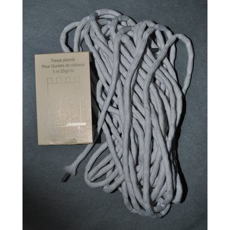 Madeinnature – Plomb pour ourlets de rideaux 5 ml – Tresse plombée pour un joli tombé – Idéal pour voilages et rideaux légers