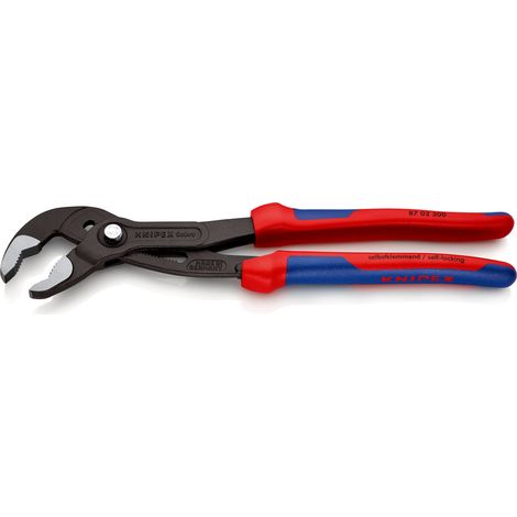 KNIPEX 87 02 300 Cobra® Pinza regolabile di nuova generazione per tubi e dadi con manici multicomponente bonderizzata grigia 300 mm