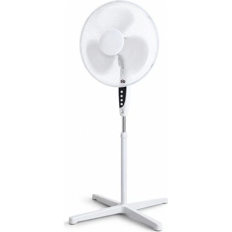 Airontek Stand-Ventilator mit Schwenkfunktion 45 Watt 3-Stufig – Umluftventilator Growroom