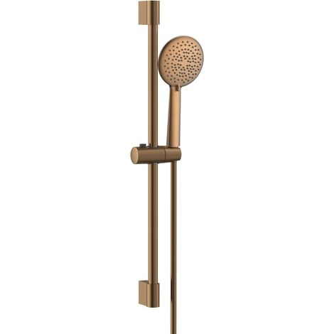 Sapho - Set composto da soffione doccia, asta e tubo flessibile, in rame opaco. SC715PG (1/3)