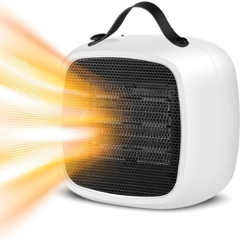Radiateur électrique céramique 500W portable, chauffage sûr anti-basculement surchauffe, compact élégant pour bureau (1/5)