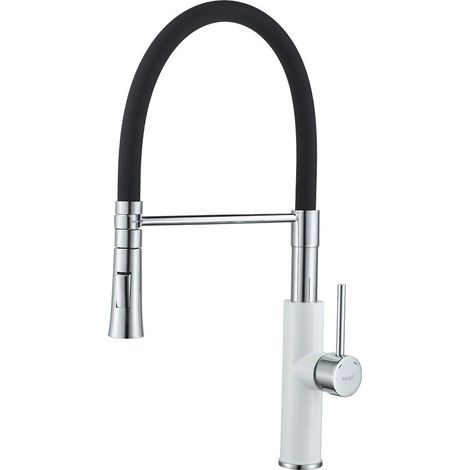 Robinet Cuisine Mitigeur, Tuyau Silicone Flexible 360° Rotatif, 2 Modes Jet (1/5)