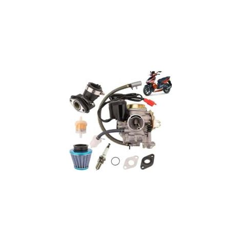 Kit carburatore standard, carburatore PD18J con collettore di aspirazione per scooter e ciclomotori Gy6 4T 139QMB 49cc/50cc, compatibile con Kymco Agility 50, Znen Zn50qt-E e Kymco Super 8