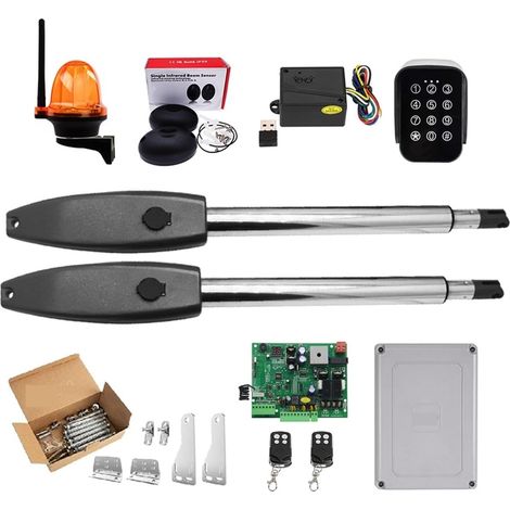 Kit d'ouvre-portes automatiques Kit d'ouvre-porte automatique opérateur de porte Double robuste for portes battantes doubles jusqu'à 16 pieds ou 880 lb moteur à courant alternatif pour accessoires de (1/5)
