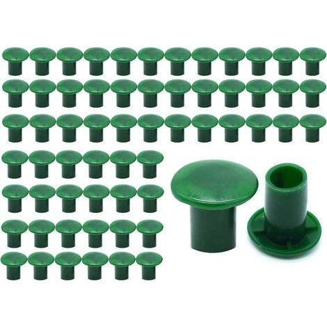 60 Pezzi di Cappucci di Sicurezza per Bastone, 3cm Tappi di Protezione in Gomma per Bastone da Giardino all'Aperto (Verde) (1/5)