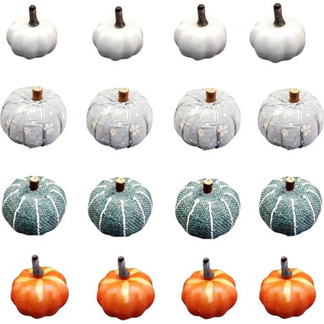 Citrouille Décorative - En Mousse - Pour Décoration D'Automne Et De Noël - Lot De 16 Pièces (1/4)
