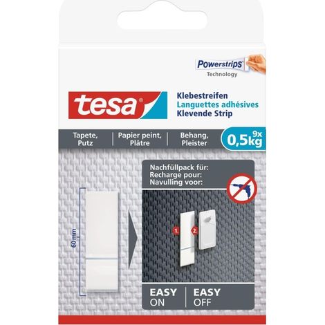 Strisce adesive tesa Powerstrips trasparenti 9 pezzi