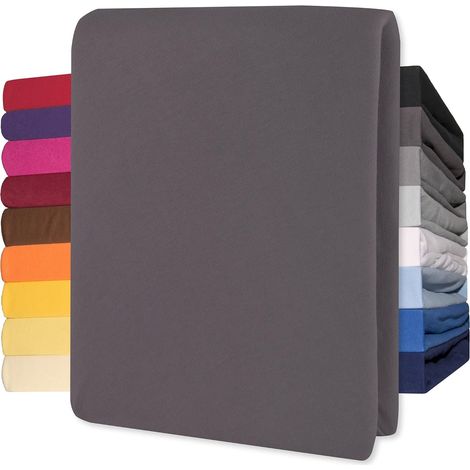 Lucina Drap-Housse Coton 200x200-200x220 cm Anthracite (1/5)