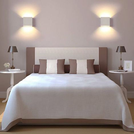 Applique Murale - LED Carrée - 10x5x9 7cm - 7 W - 3000 K - Aluminium Blanc (1/5)