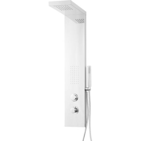 Colonna doccia attrezzata fresh in acciaio inox con cascata bagno h115xl20xp50 finitura- cromo lucido - confezione 1 (1/4)
