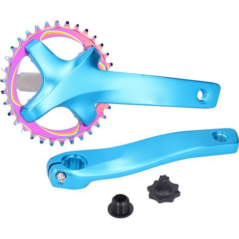 34T Singlespeed-Mountainbike-Kurbelgarnitur ohne Innenlager, blau
