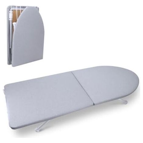 Planche à repasser pliable 98 x 30 cm - Planche à repasser compacte en bois pliable - Pieds pliants antidérapants - Légère, peu encombrante - Idéale pour les voyages - Petite planche à repasser (1/5)