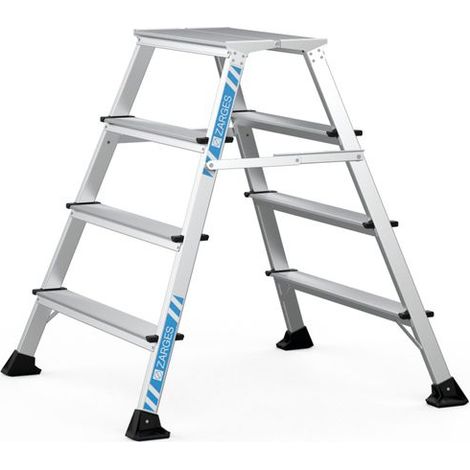 Zarges XLstep P - Podest breit 2 x 4 Stufen (1/2)