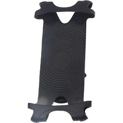Support téléphone vélo antichoc silicone noir, support guidon vélo antidérapant, fixation vélo robuste (1/5)