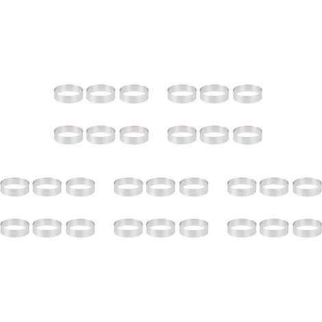 30 Pièces 6 cm Anneau à en Acier Inoxydable Moule à Tartelettes Cercle Coupe Anneau à (1/5)