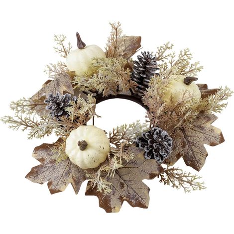 Couronne de bougies - Support pour bougie pilier - Diamètre extérieur 25 cm - Diamètre intérieur 7,5 cm - Pour décoration intérieure et extérieure - 1 pièce (1/5)