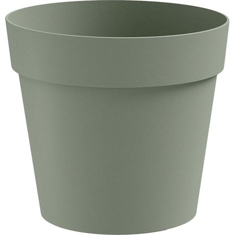 Vaso tondo in plastica "Cinqueterre" per fiori e piante -Beige / Ø 17 cm (1/5)
