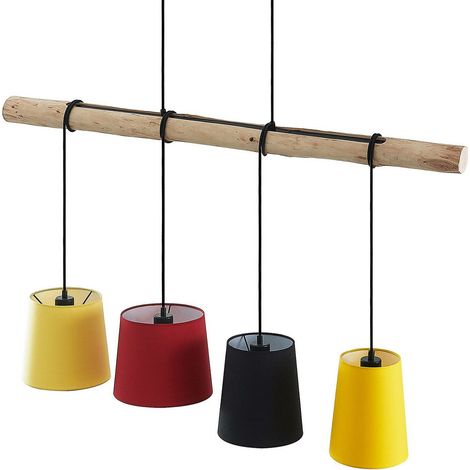 [GEBRAUCHT] B-Ware Lindby Hinai Hängeleuchte Deckenlampe Pendelleuchte Lampe Licht Schwarz Rot G651