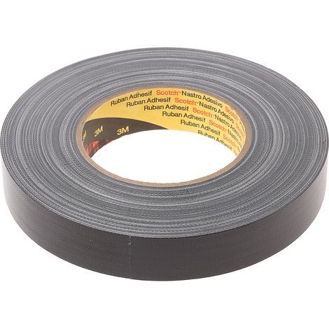 Ruban adhésif Scotch 389 , Noir, toilé PE, 25mm x 50m, 9 N/cm ( Prix pour 1 )
