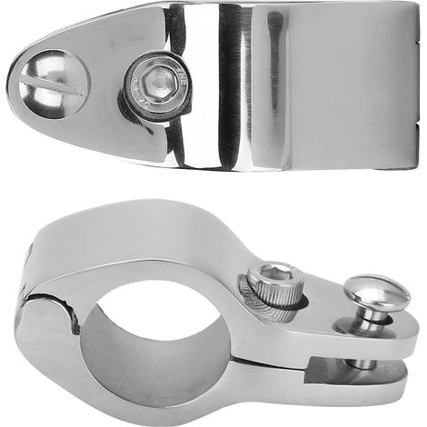 2pcs Glissière À Mâchoires, Acier Inoxydable 316, Montage Rail Charnière, Pour Toit Bimini, Bateau Et Yacht (1/4)