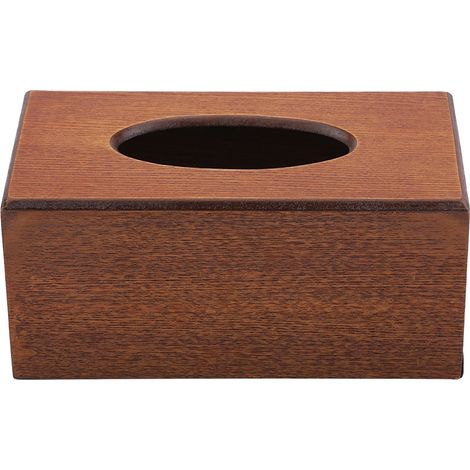 Boîte à mouchoirs rectangulaire en bois naturel élégant, pour salon, chambre à coucher, cuisine (clair) (1/5)
