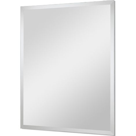 Specchio bagno a filo 50x60 cm reversibile con bisellatura 2,5 cm (1/4)