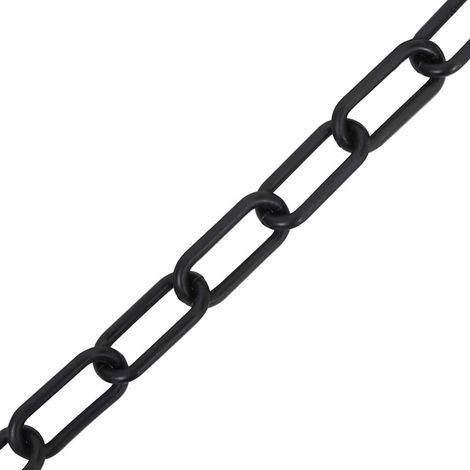 vidaXL Cadena de advertencia plástico negro 30 m Ø4 mm (1/2)