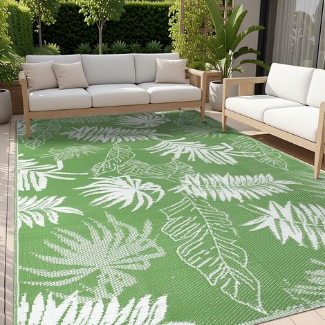 Tapis Exterieur Resistant Pluie Terrasse, Réversible Résistant aux UV Tapis Extérieur Terrasse, Plastique Léger Tapis Balcon pour Jardin, Camping, Pique-Nique, Plage, 150 X 245 cm (1/5)