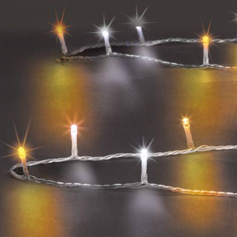 Stringa luminosa 200 led 20m con timer per esterni bianco freddo bianco caldo - Feeric lights & christmas