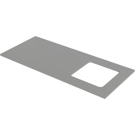 Plan de travail percé réversible en inox pour cuisine d'extérieur avec évier - 180 x 61 cm