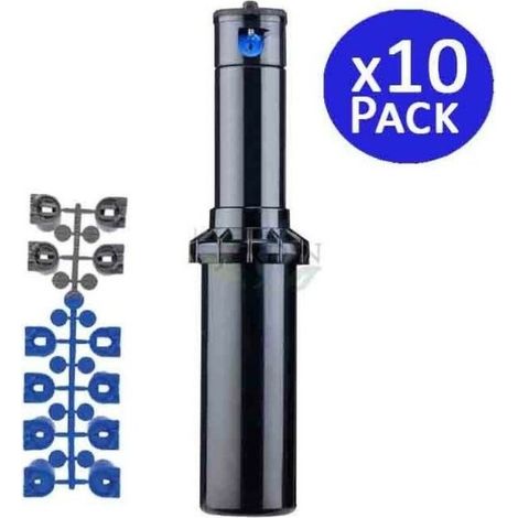 Lot de 10 Arroseur turbine Hunter PGP-04 Ultra 3/4'' arroseur turbine d'arrosage, portée 4,9 à 14 m, angle réglable