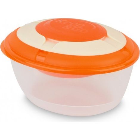 Boîte repas / déjeuner 355305 avec du gel réfrégirant chaud-froid  Couleur: Orange