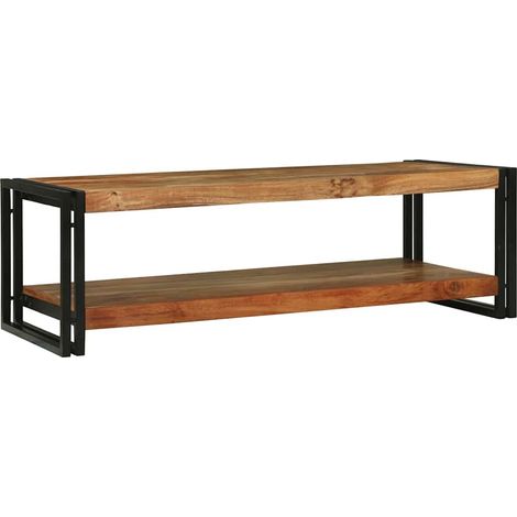 Couchtisch Braun 120 x 50 x 38 cm Massivholz Akazie