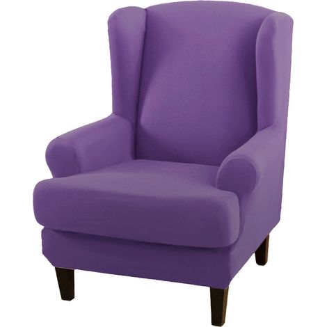 Housse de canapé Universelle Ander Online Modèle Tiger Banc Couverture intégrale Style rétro américain Violet pour fauteuil seul (1/5)
