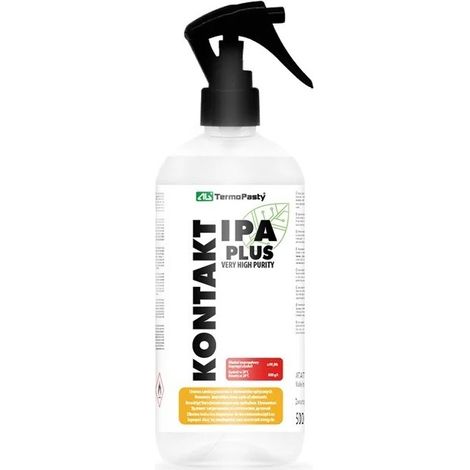 KONTAKT IPA PLUS. High purity alcohol isopropyl. Removes all impurities from optical elements. Leaves no marks or stains. Has degreasing properties. Plastic bottle 500 ml.