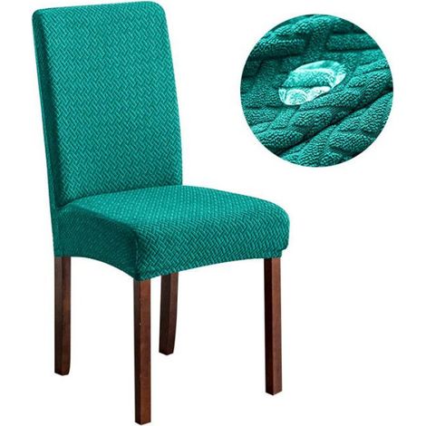 Housse De Chaise - Élastique Imperméable En Spandex Polyester - Pour Chaise De Cuisine Banquet Mariage - 2 Pièces