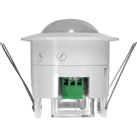 Interrupteur à détecteur de présence infrarouge PIR réglable à 360° pour montage au plafond, 110-240 V (blanc)